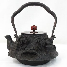 ☆ リサイクルショップ リバース 竹原店 煎茶道具 楼閣山水風景 高彫 鉄瓶 茶道具 総重量約1.755kg 入荷しました~☆