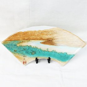 ☆ リサイクルショップ リバース 竹原店  平山郁夫 陶板画 美術陶画 絵画 敦煌の砂漠 扇形 陶磁器 入荷しました~☆