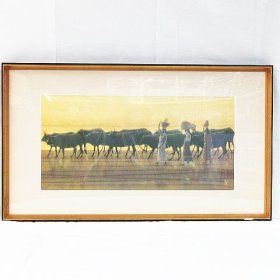 ☆ リサイクルショップ リバース 竹原店 額装 平山郁夫 「 ガンジスの夕 」 精密複製画 画寸 51cmx25cm 入荷しました~☆