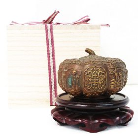 ☆ リサイクルショップ リバース 竹原店 中国美術 乾隆年製 南瓜形 香炉 銅香炉 入荷しました~☆