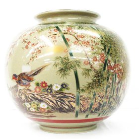 ☆ リサイクルショップ リバース 竹原店 九谷焼 栄利 花瓶 花鳥 紅白梅 竹 花器 陶器 陶磁器 入荷しました~☆