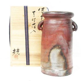 ☆ リサイクルショップ リバース 竹原店 備前焼 伊勢崎競作 耳付花入れ 花瓶 陶器 入荷しました~☆