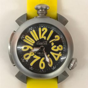 ガガミラノ GaGa MILANO ダイビング 48mm チタン 300ｍ防水 5040.2 ラバーイエロー 自動巻き 腕時計 入荷しました！