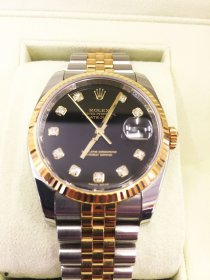 ROLEX 116233G デイトジャスト ブラック 10Pダイヤ 超美品 お買取しました！！ OMEGA タグホイヤー フランクミュラー パネライ ガガミラノ 腕時計 強化買取中！！