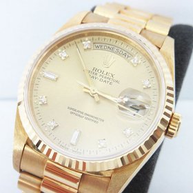 ロレックス ROLEX デイデイト 10P ダイヤ K18YG 18238 S番 買い取りました♪ オメガ カルティエなど高級腕時計は高価現金買取!! リサイクルショップ リバース 三原 尾道 東広島 買取 換金