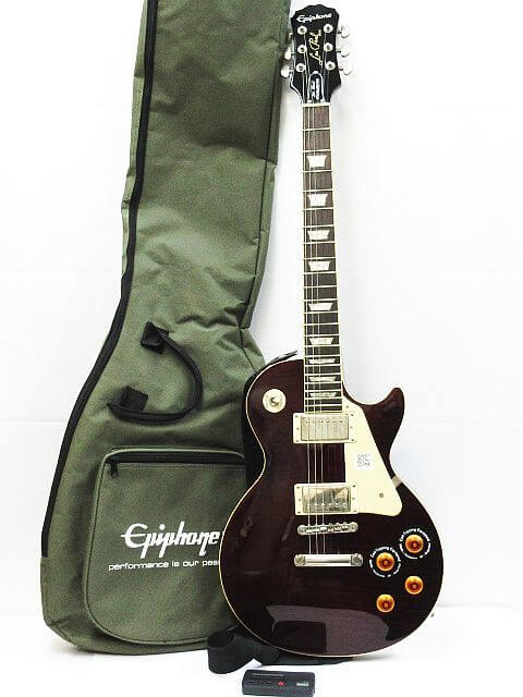 Epiphone エピフォン Les Paul レスポール Standard Pro エレキ ギター ソフトケース付き Korg チューナー買い取りました リサイクルショップ リバース ブログ