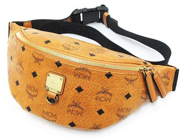 MCM エムシーエム Fursten Visetos Belt Bag small ロゴウエストバッグ