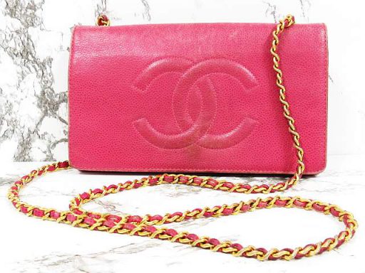 CHANEL シャネル チェーンウォレット ピンク | リサイクルショップ