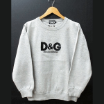 D&G DOLCE&GABBANA ドルチェ&ガッバーナ ロゴスウェットトレーナー 長袖 裏起毛 グレー Mサイズ ドルガバ 買取りました