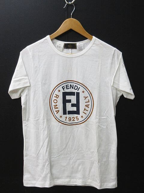 90s FENDI フェンディ サークル ロゴ 半袖 Tシャツ イタリア製 正規品 ...