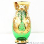 ☆ リサイクルショップ リバース 竹原店 BOHEMIA GLASS ボヘミアガラス 盛上金彩 フラワーベース 入荷しました~☆