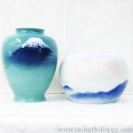 ☆ リサイクルショップ リバース 竹原店 深川製磁 有田焼 青磁富士 高さ約24.5cm 赤富士 高さ約18cm 香山型 花瓶 花入れ 入荷しました~☆
