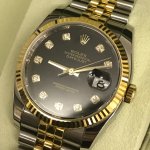 ロレックス ROLEX オイスターパーペチュアル デイトジャスト 116233G ブラック文字盤 メンズ腕時計