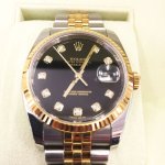 ROLEX 116233G デイトジャスト ブラック 10Pダイヤ 超美品 お買取しました！！ OMEGA タグホイヤー フランクミュラー パネライ ガガミラノ 腕時計 強化買取中！！