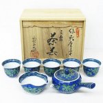 館林源右衛門 緑彩唐草 玉露 茶器揃 急須 茶注 湯冷し 買取りました