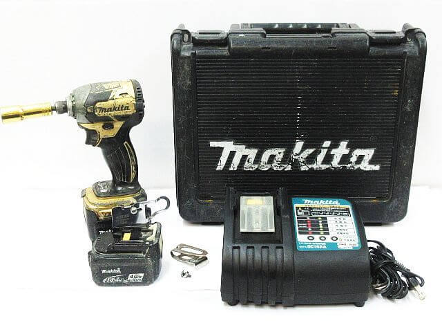 makita マキタ 充電式 インパクトドライバ TD148D 100周年記念モデル 18V 5.0Ah ゴールド 動作良好 充電器