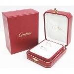 Cartier カルティエ Pt950 プラチナ バレリーナ ペア リング カーブ ハーフエタニティ #49 #52 ダイヤモンド ウエディング 結婚 指輪