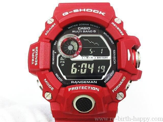 CASIO カシオ G-SHOCK RANGEMAN レンジマン レスキューレッド ソーラー ...